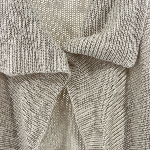 Chico’s wool blend single button large collar sleeveless cardigan sweater vest M - Picture 6 of 7